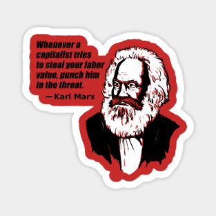 Karl Marx: Throat Punch (red) Magnet