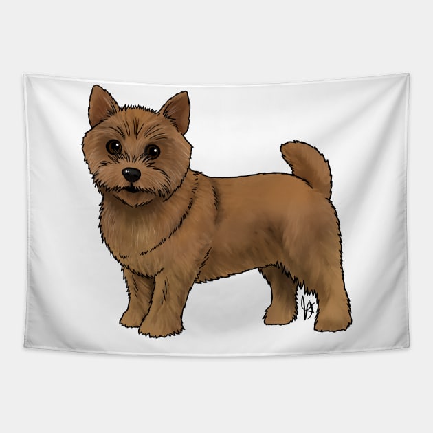 Dog - Norwich Terrier - Red Tapestry by Jen's Dogs Custom Gifts and Designs