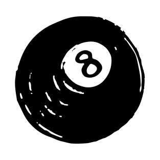 8 Ball Doodle Black T-Shirt