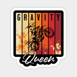 Gravity Queen Dirt Bike Rider Gravity Check Motocross Gift Magnet