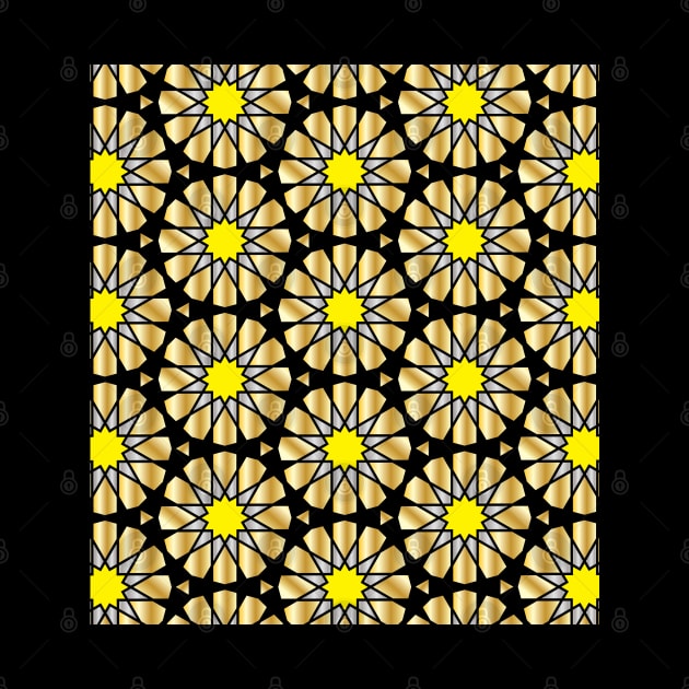 Elegant Black And Gold Moroccan Pattern by ArticArtac