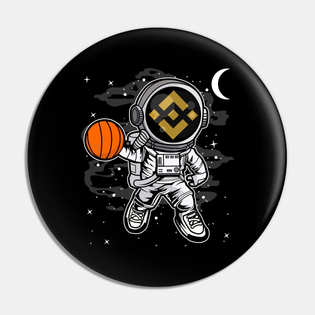 Astronaut Basketball Binance BNB Coin To The Moon Crypto Token Cryptocurrency Blockchain Wallet Birthday Gift For Men Women Kids Pin by Thingking About