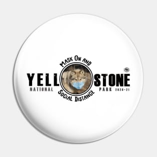 Yellowstone Wolf Mask On & Social Distance Pin