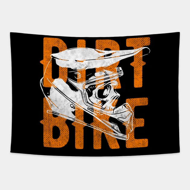 Skull - dirt bike Tapestry by Scofano