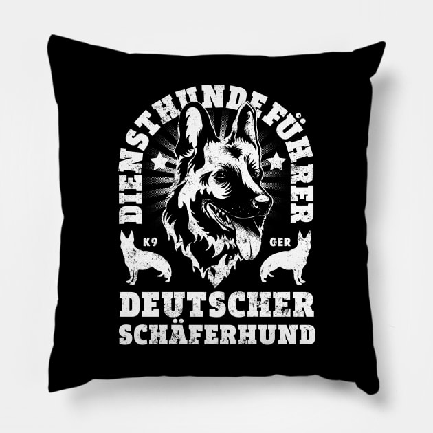 German Shepherd Service Dog Pillow by Black Tee Inc
