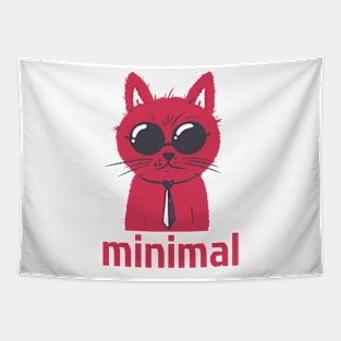 The minimalist cat Tapestry