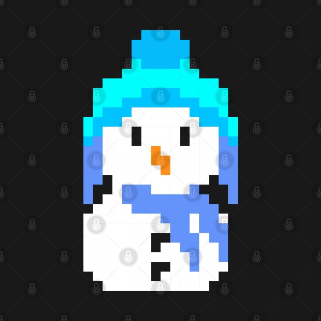 Retro 8 bit snowman by AdiDsgn