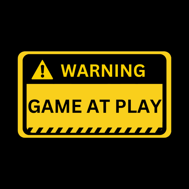 game at play- yellow warning sign by NiksDesign