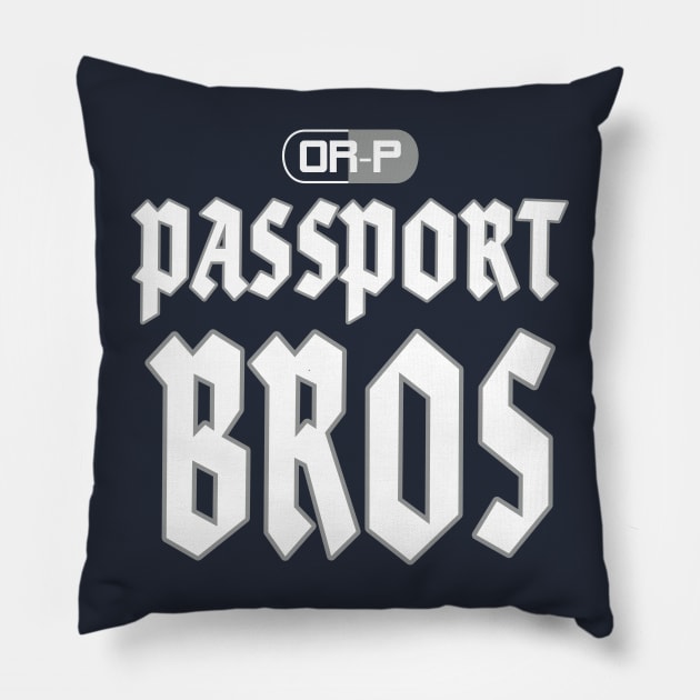 Passport Bros Navy Pillow by ONLY RED PILLS