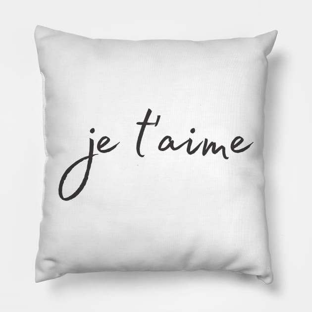 Je t'aime Pillow by BloomingDiaries