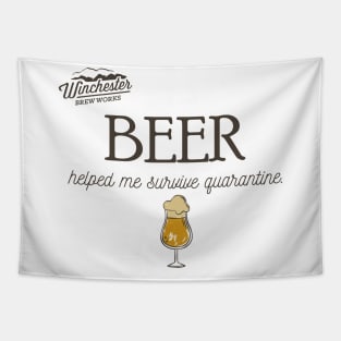 Beer Helped Me Survive (goblet) Tapestry