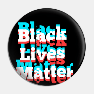 Black lives matter glitch effect Pin