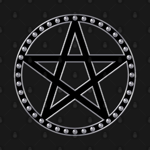 Studded Pentacle by Dark Night Designs