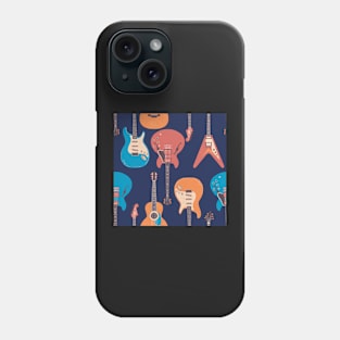 Guitar music pattern Phone Case