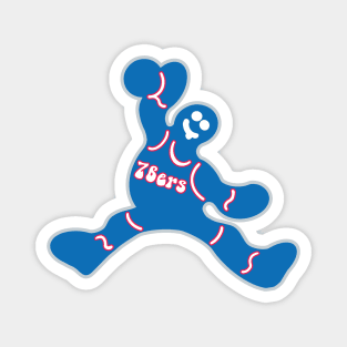 Jumping Philadelphia 76ers Gingerbread Man Magnet