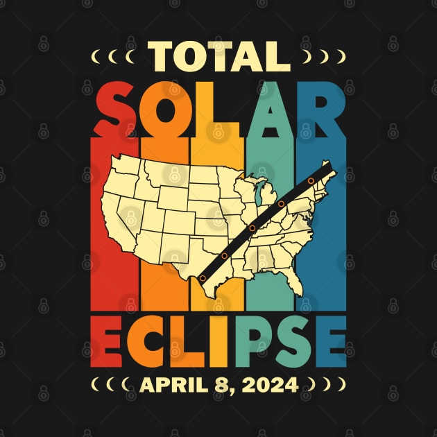 Totla Solar Eclipse 2024 America Path of Totality Spring 4.08.24 Total Solar Eclipse 2024 by KC Crafts & Creations