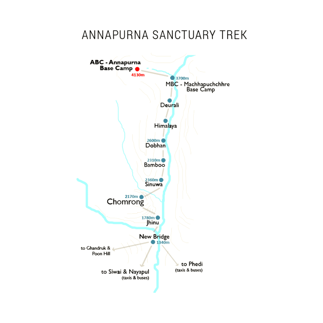 Annapurna Base Camp Trek Map by vivalarevolucio