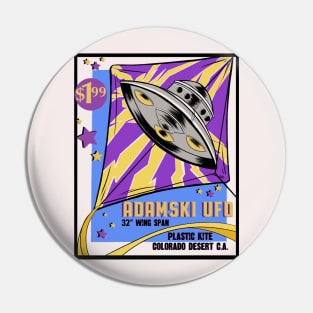 Vintage ufo kite design Pin