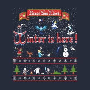 Winter is Here Christmas ugly T-Shirt