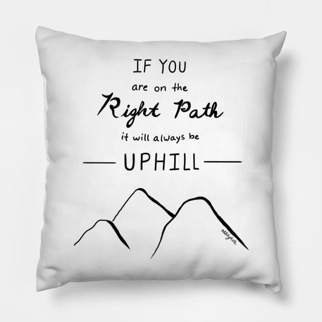 uphill elder eyring quote Pillow by OddityArts