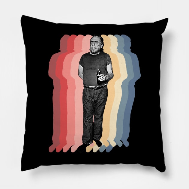 Vintage Charles Bukowski Pillow by sarsim citarsy