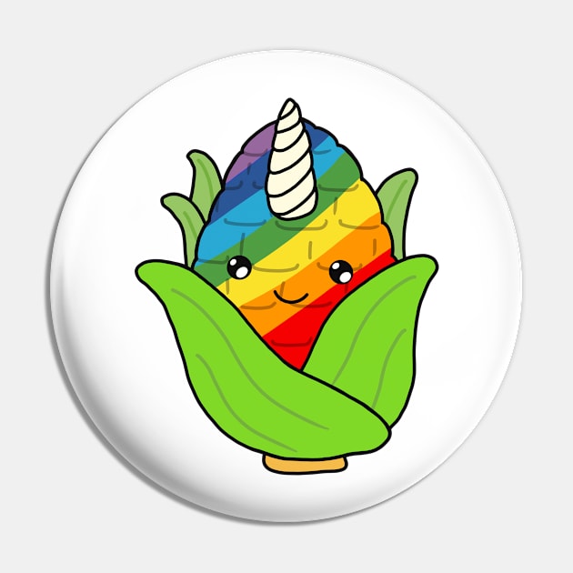 Rainbow Unicorn Pin by godelicious