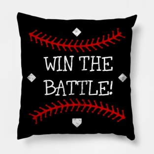 Primitive Baseball Softball Win the Battle Pillow