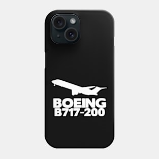 Boeing B717-200 Silhouette Print (White) Phone Case