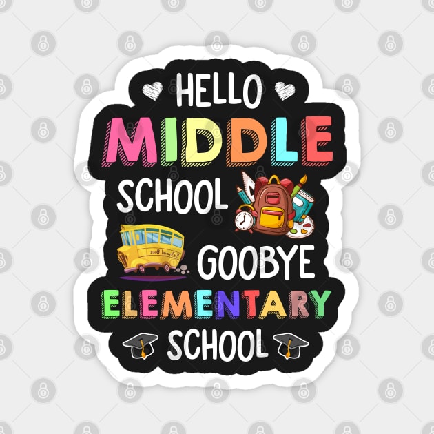 Hello middle school graduation elementary school Magnet by Hoahip