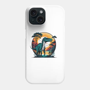 Dinosaur rounded color design Phone Case