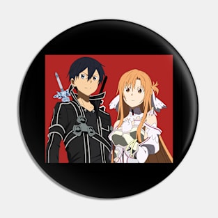 Kirito and Asuna with fairy Yui from sword art online Pin