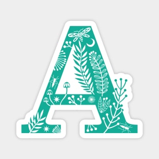 Letter A mint Magnet