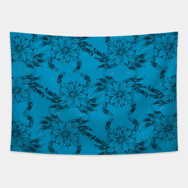 Floral Crab Tapestry by nsvt