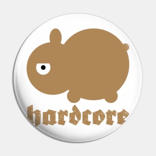 Funny Hardcore Bunny Pin