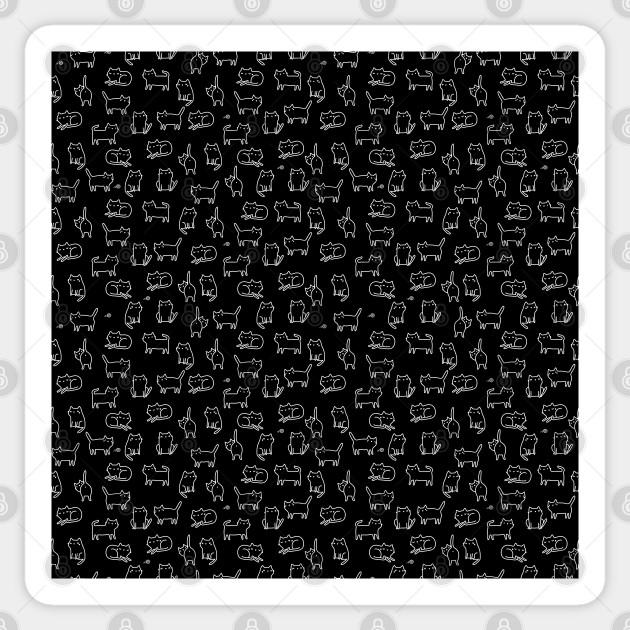Black cats - Cats - Sticker