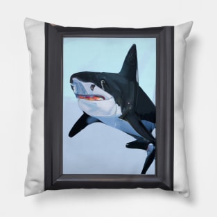 Cute Shark Drawing Pillow