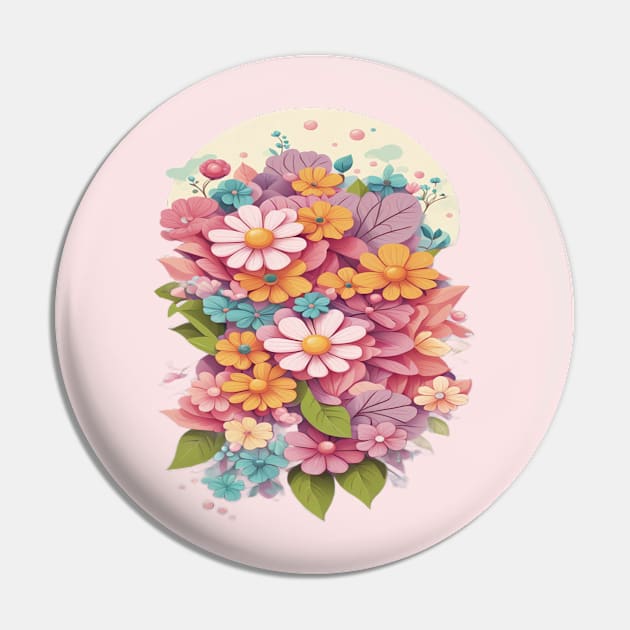 Blooming Flowers Pin by EunsooLee