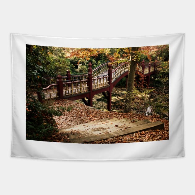 Crim Dell Bridge located on the campus of William &amp; Mary Tapestry by tgass