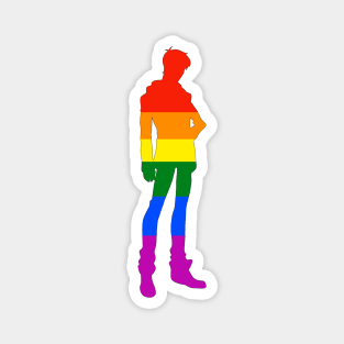 Gay Flag Lance McClain Magnet