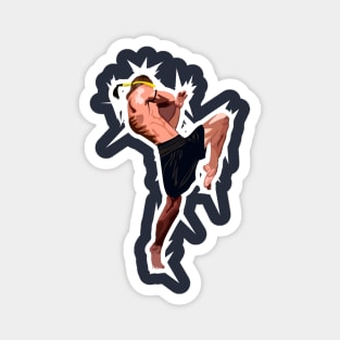 Retro Muay Thai Fighter Magnet