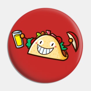 Funny Happy Taco Pin