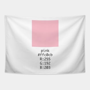 Pink Hex and RGB Code Tapestry