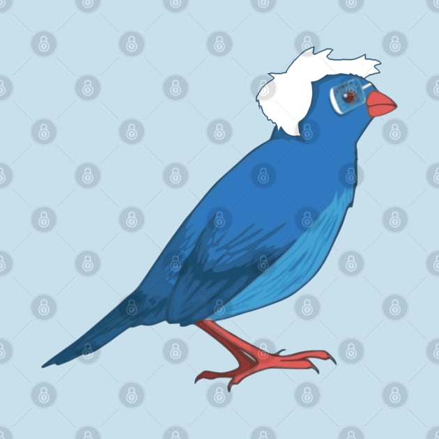 Bernie Sanders Bird Sticker by BlueWaveTshirts