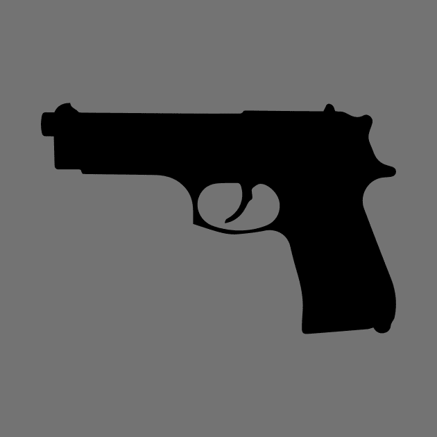 Semi-automatic Handgun Silhouette by hobrath