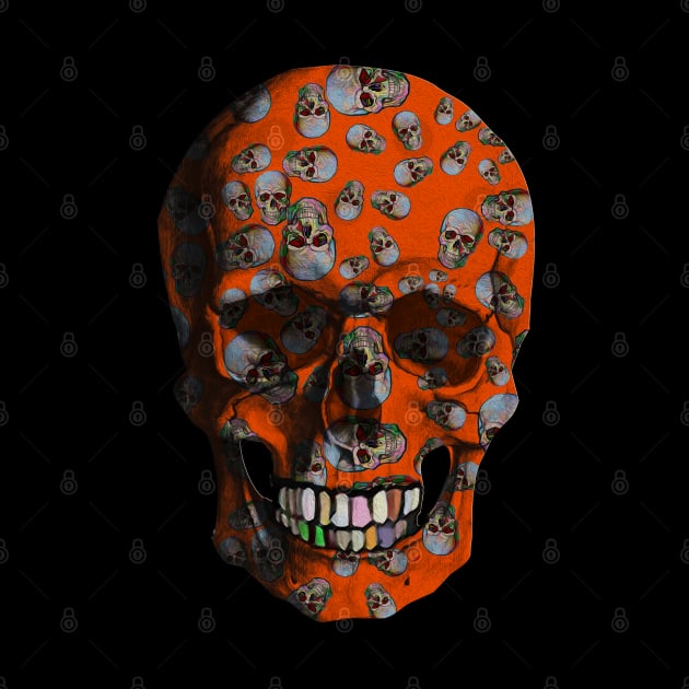 Orange Skull by zuzugraphics