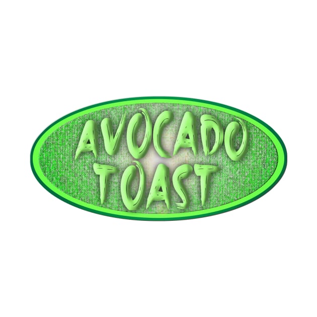 Avocado Toast Love Vintage Style Fun Logo by Tshirtfort