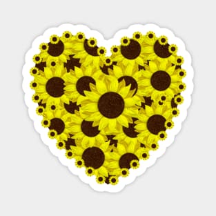 Sunflower Heart Magnet