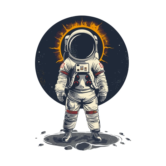 Solar Eclipse Astronaut by Wintrly