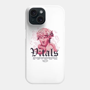 Vitals MMXXIII Pink Statue Snake Flowers Vibrant Modern Streetwear Graphic Design Phone Case