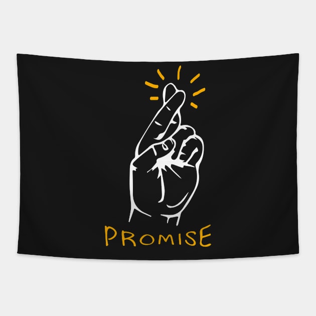 I promise - Fingers crossed Tapestry by CMDesign